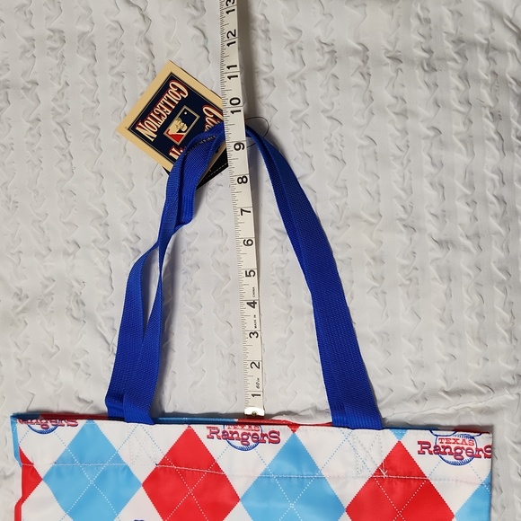 Texas Rangers Loudmouth MLB Cooperstown Collection Argyle Retro Tote Bag NWT - Picture 14 of 14